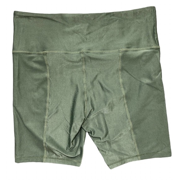 Lola Getts Hi-rise Biker Short- Succulent Rib Pattern Size XL Green - Picture 10 of 10